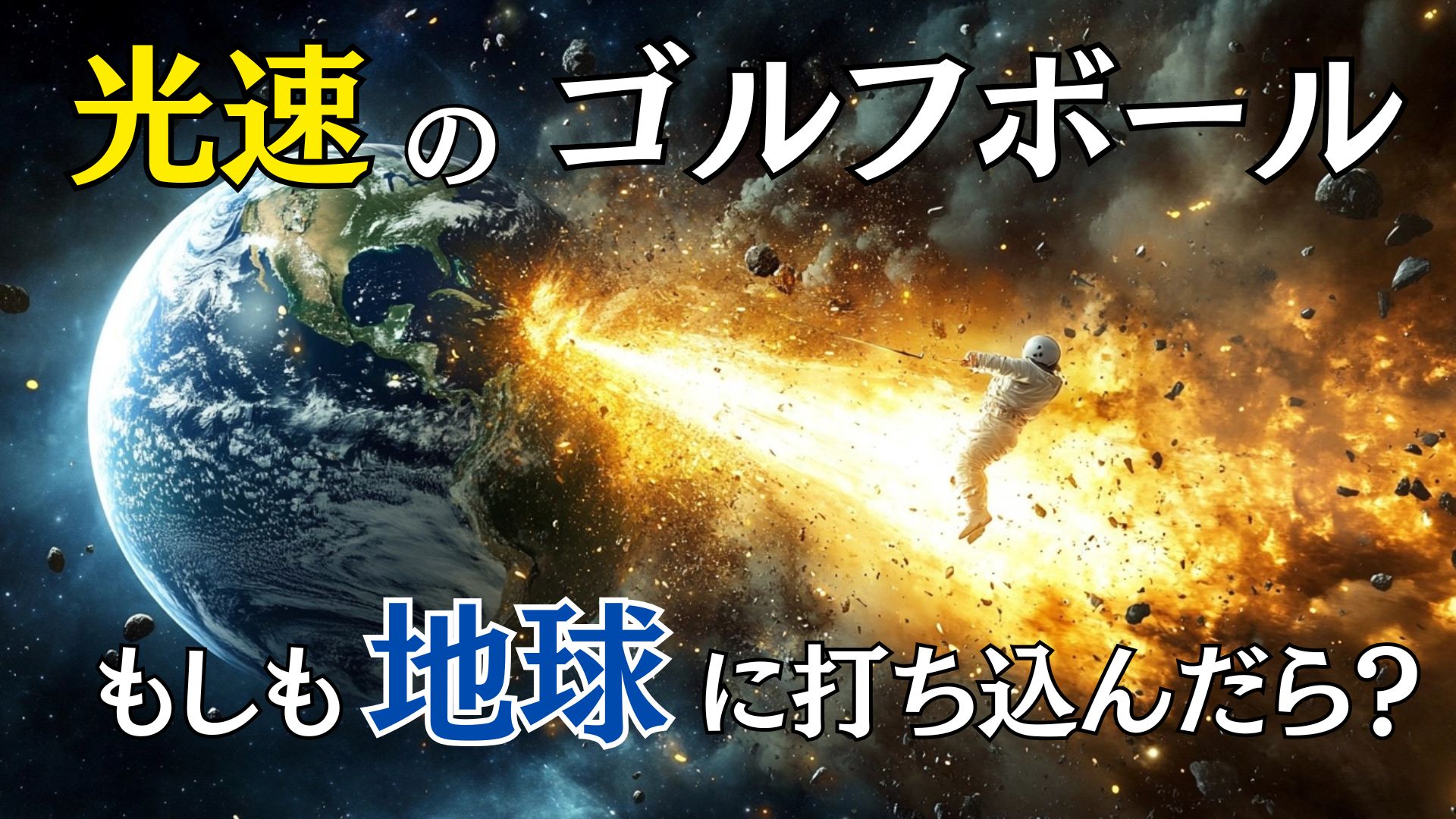 もしも光速のゴルフボールを地球に打ち込んだら？ 想像を絶する衝撃のラストに唖然… - チチチ。